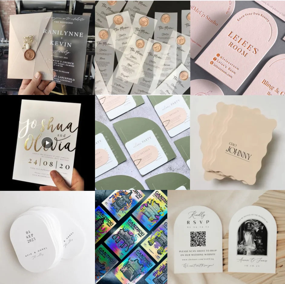 Custom Thank You Card Personalized Business Logo Design Print Wedding Invitation Photo Postcard Happy Birthday Gift Decoration