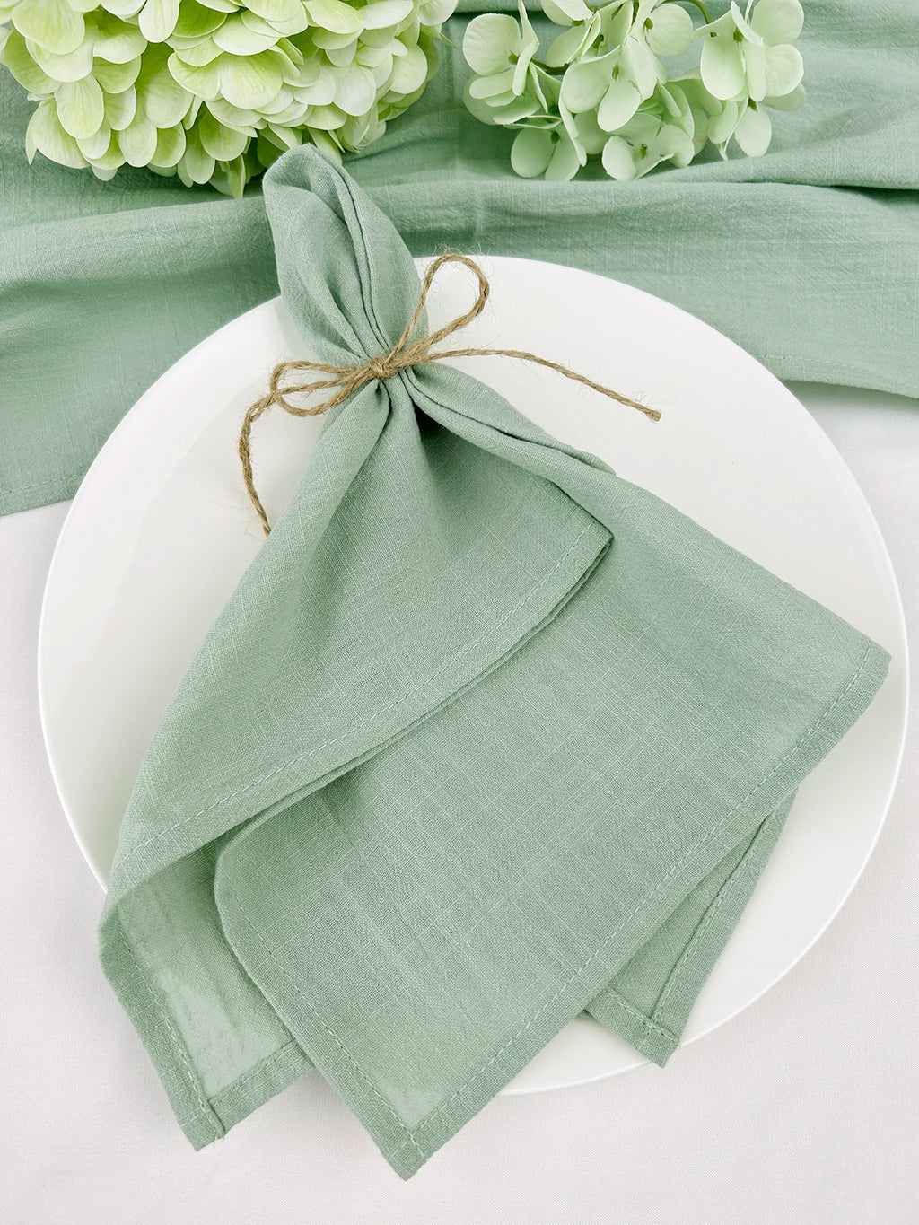 4PCS 30x45cm 100% Cotton Christmas Green Napkin Blue Reusable Wedding Party Table Decor Retro Napkins