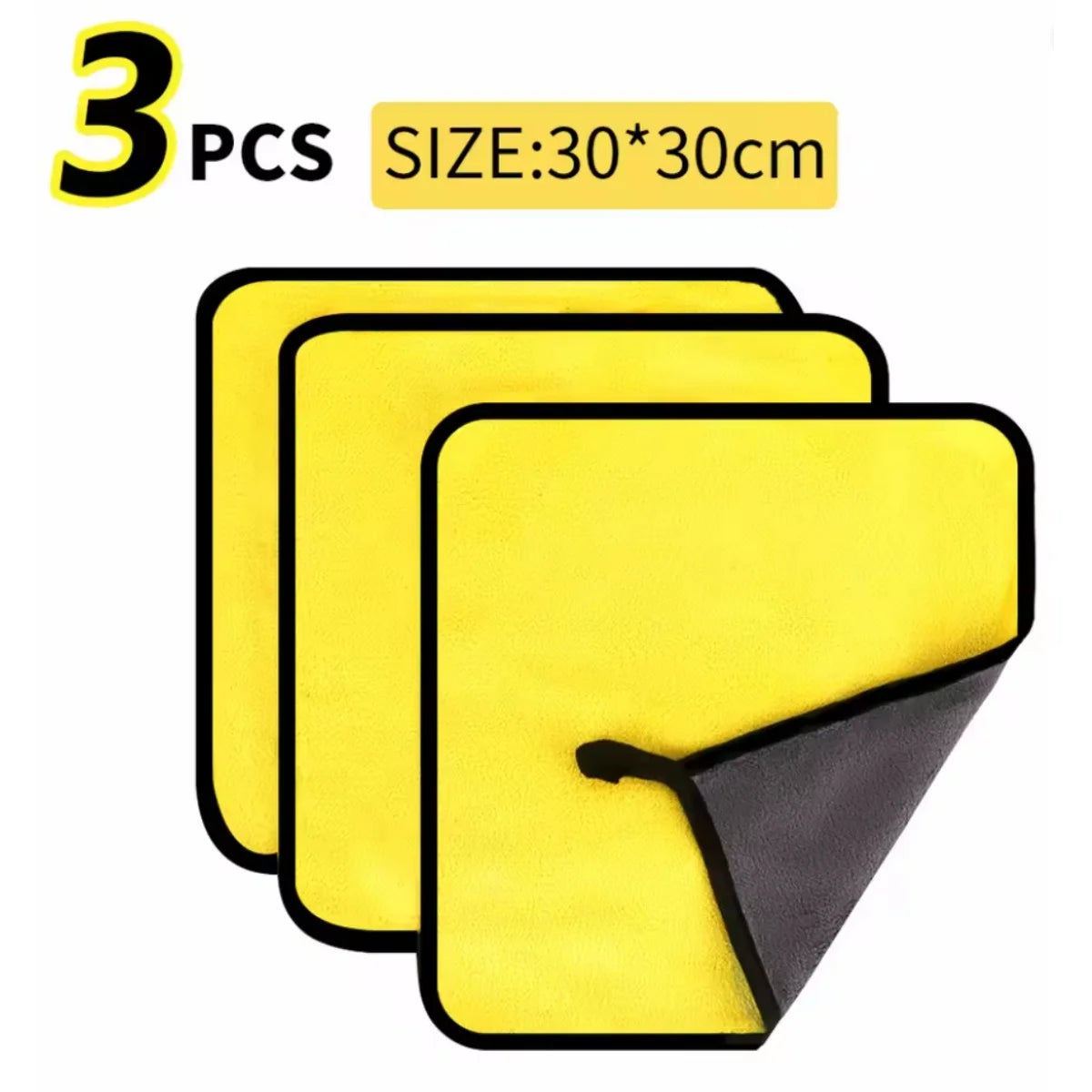 3-30PCS Car Nano Ultra Fiber Cloth Towel Microfiber Car Wash Towel Coral Fleece Towel Car Care Clean Cloth for Car Home Living