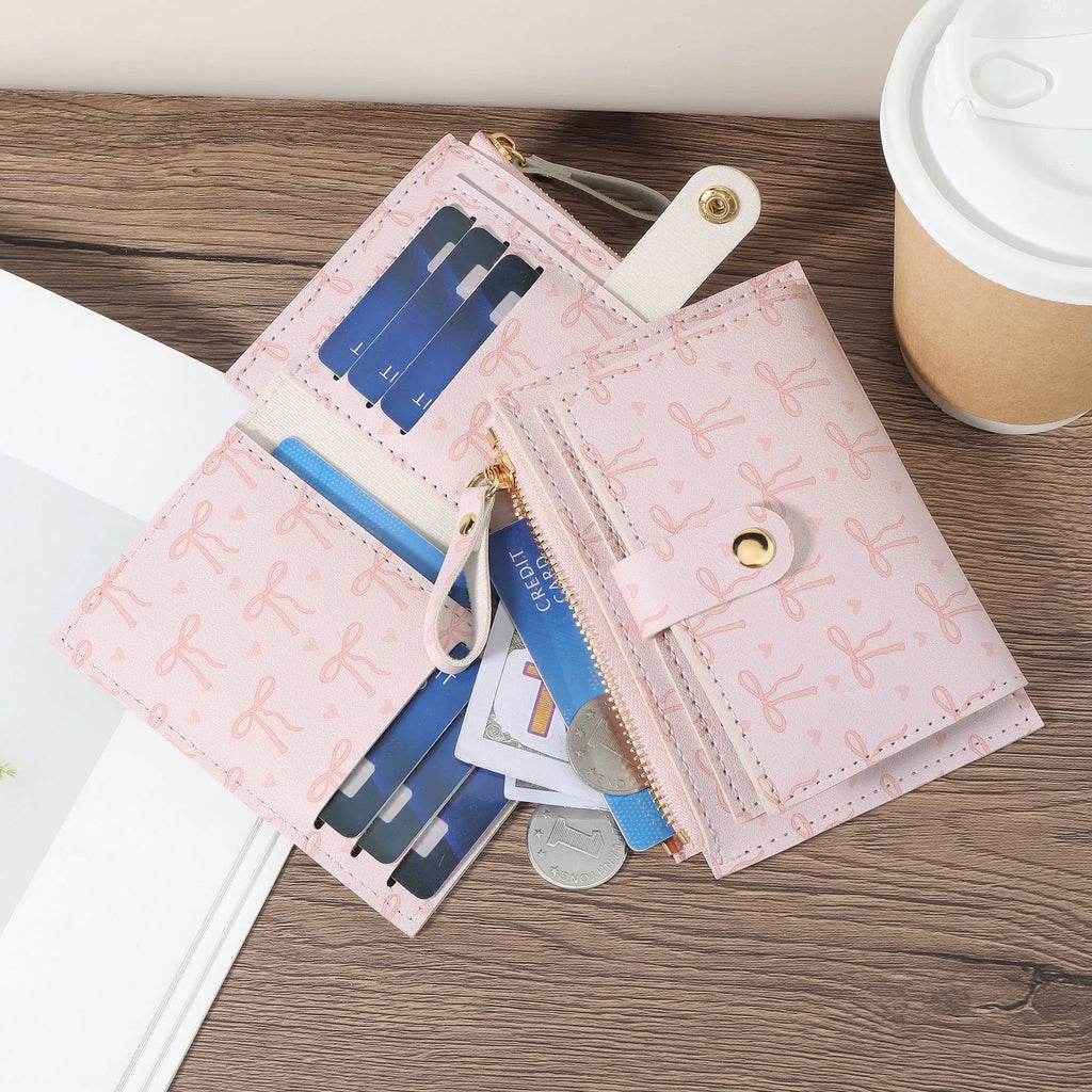 Ultra-Thin Zipper Card Wallet for Cash ID Credit Cards Coins, Lightweight Portable Pocket Money Holder