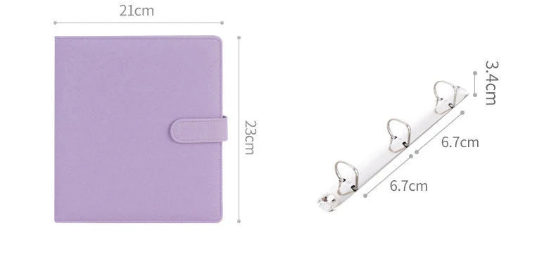 A5 3 Ring Photocard Binder Glitter with Magnetic Button Ins Photo Album Kpop Card Binder 1 2 4 Pocket Sleeves 4×6 10×15 PVC Free