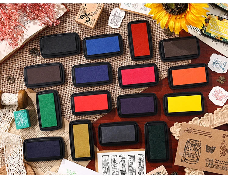 Multicolor Self-Inking Stamp Ink Pad for Planners Art Scrapbooking Student School Supplies Colorful Stationery Accessories