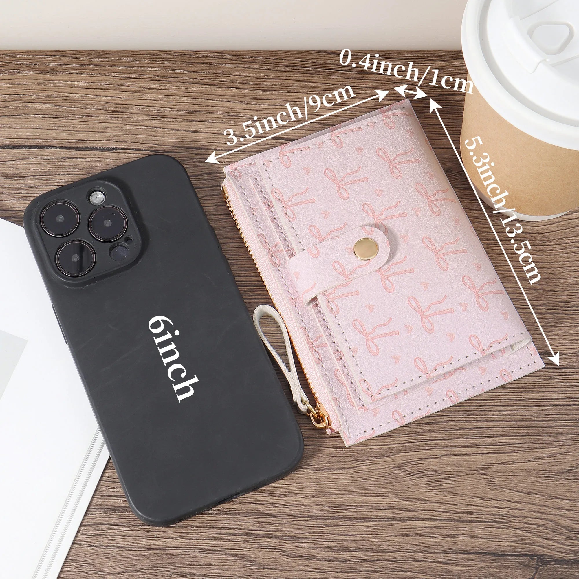 Ultra-Thin Zipper Card Wallet for Cash ID Credit Cards Coins, Lightweight Portable Pocket Money Holder
