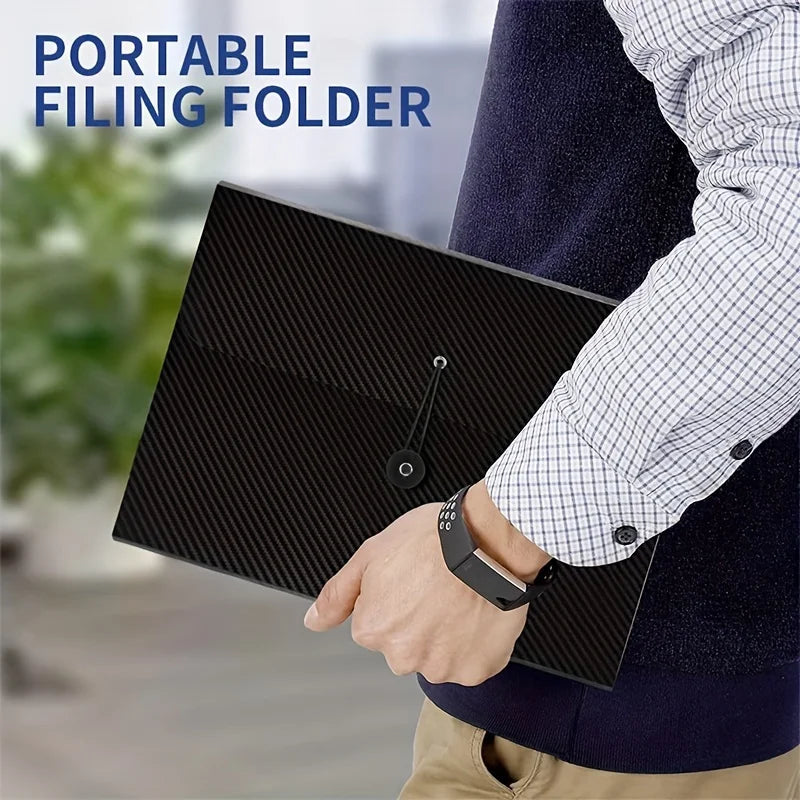 13 Pockets Accordion File Holder - Expanding File Folder Organizer for A4 Letter Size Paper Documents