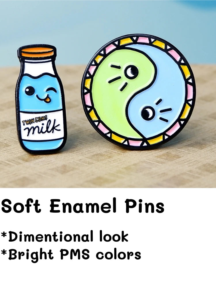 [Minimum 100pcs] Custom Logo Enamel Pin Soft/Hard Label Customized Metal Badges Lapel Brooches On Backpack Or Friend Gift