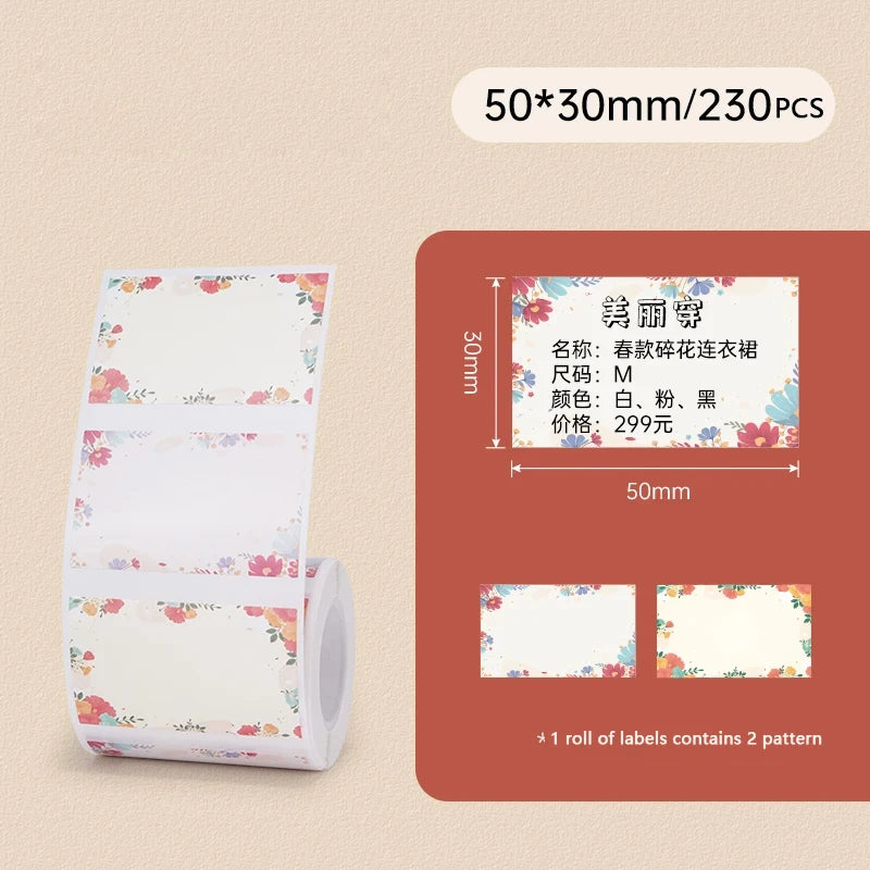 Original Niimbot B21/B3S/B1/B203 Colorful White Transparent Label Sticker  Self-adhesive Waterproof  Price Tag Thermal Paper