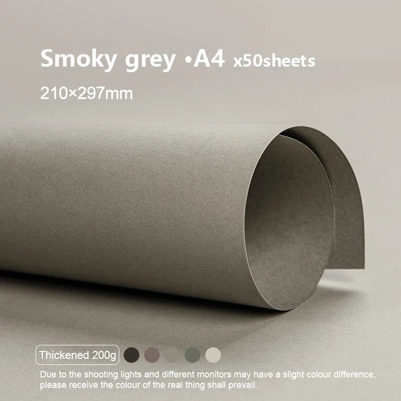 A4 Colored Cardstock 50sheets Thickened Hard Paper 200 gsm Card Stock Colorful Drawing Paper for DIY Art Card Making Scrapbook