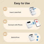 Mini Label Maker P50 Inkless Thermal Label Printer Adhesive Sticker Printer Similar as M110 Marklife P50 E210 or 1PK Label Tape