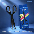 Black Office Scissors Thick Sharp Stainless Steel Blade Ergonomic Resin Handle Multi-purpose School Home Craft Cutting Scissors