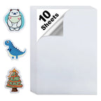 10 Sheets A4 Vinyl Sticker Paper Transparent Printabe Label for Inkjet Printer Self Adhesive Copy Paper Waterproof Sticker Decal