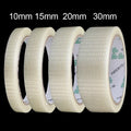 20M/Roll Adhesive Fiberglass Mesh Tape Transparent Waterproof Single Side Grid Tapes Heavy Duty Strapping Packing Fixed Tape