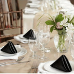 12pcs Silky Satin Dinner Napkins 30x30cm Polyester Square Table Napkins for Wedding Banquet Restaurant Birthday Party Decor