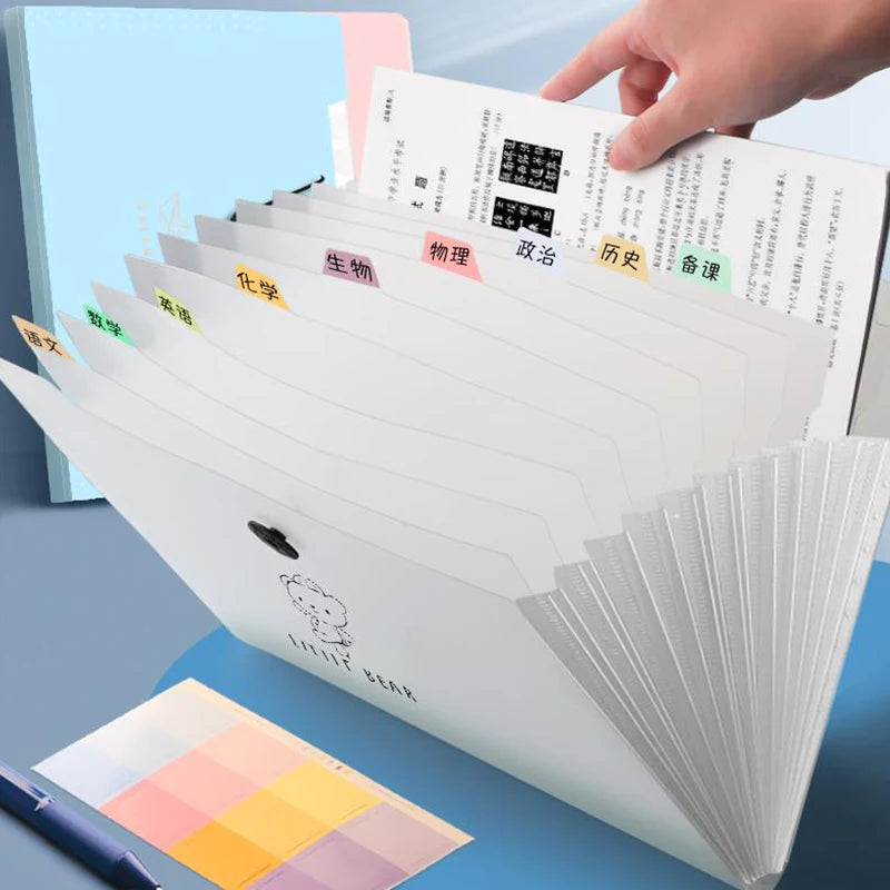 ♥A4 Multi-layer Student Insert Exam Organizer, Accordion Folder For Subject Classification, Exam File Storage Bag