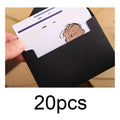 20/40/80PCS Classical White Black Kraft Blank Mini Paper Window Envelopes Wedding Invitation Envelope Gift Envelope