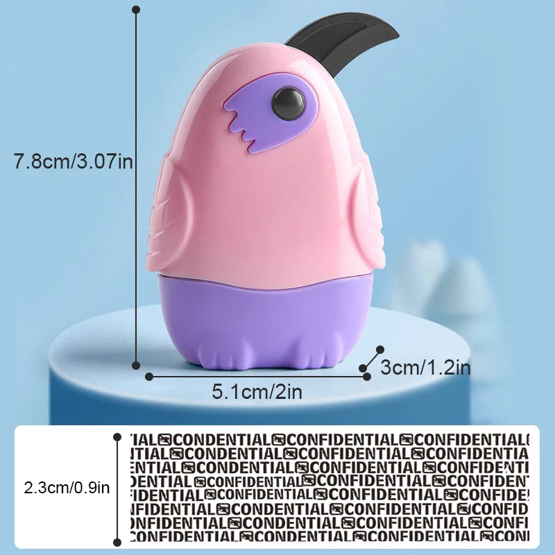 Identity Theft Protection Confidential Roller Seal, Mark Address Anti-Theft, Privacy and Security Seal, Three Colors Woodpecker
