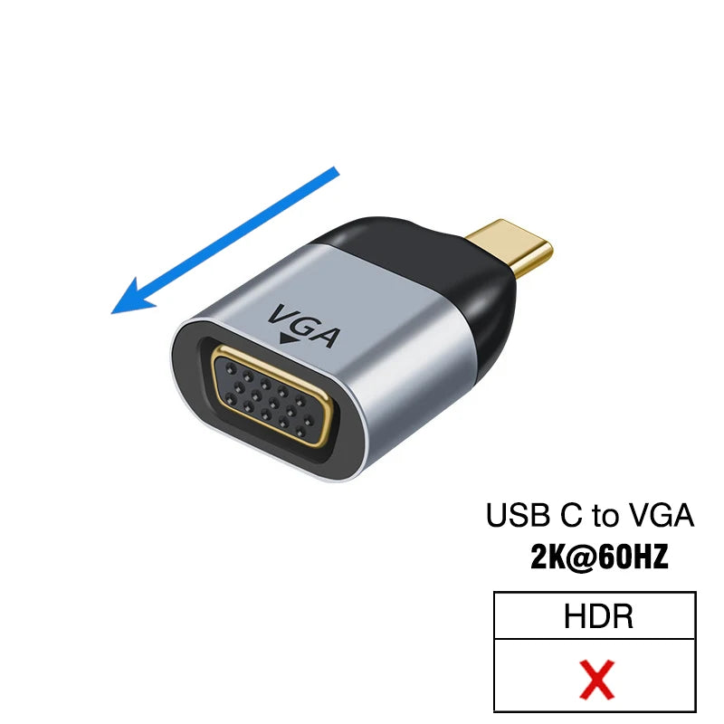 USB Type C To HDMI-Compatible 8K USB C to DP DisplayPort miniDP 4K VGA Adapter For Laptop MacBook TV Box PS5 Switch iPad Galaxy