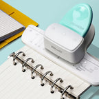 KW-TRIO Multi-Colored Loose-Leaf Hole Punch with 4mm Small Aperture Multi-Hole Punch with Ruler Design Portable Hole Punching