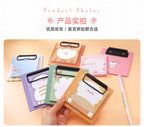 1pcs Cartoon Board Clip Sticky Note Book Student Ins Girl Memo Sticky Note Study Office Non-sticky Message Paper