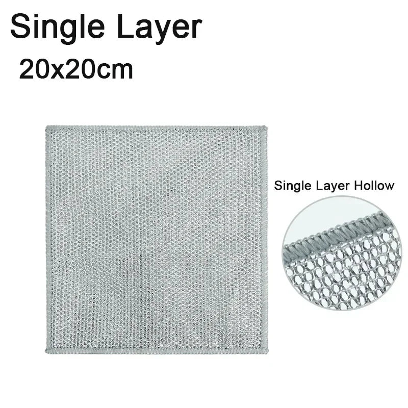 Multifunctional Non-Scratch Wire Dishcloth Wire Dishcloth Multipurpose Wire Microfiber Cloth Cleaning Cloth Magic Dish Towel