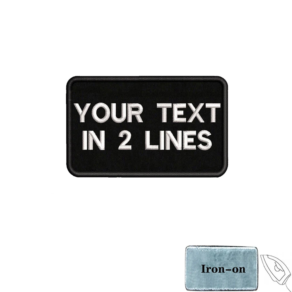 1PC 8cmx5cm Custom Personalized Name number Patch Stripes Badge tags chevrons Armband Iron On Or Hook Loop embroidered