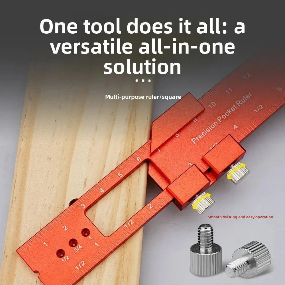 Metal Carpenter Square Angle Measuring Tool Precision T Square With Sliding Stop Imperial Metric Dual Scale Woodworking Marking