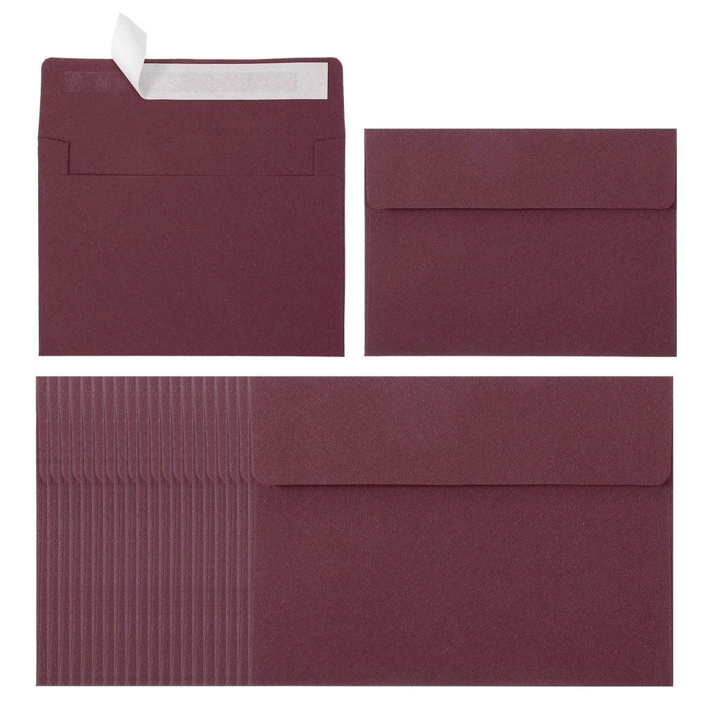 24Pcs A2 Envelopes Self Seal 110gsm Paper Invitation Envelopes for Postcard Wedding Greeting Cards Photos Announcement Mailing