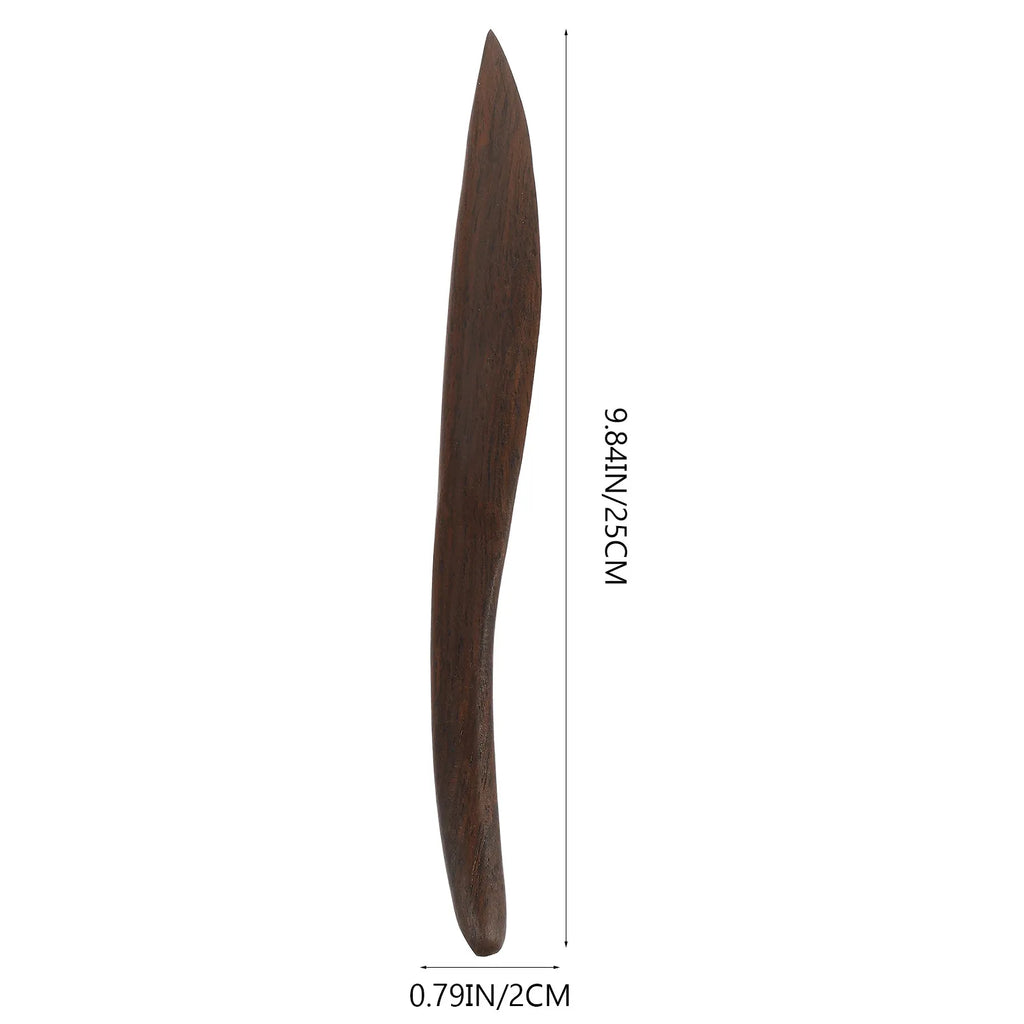 Premium Black Ebony Wood Letter Opener Chinese Style Paper Cutter Comfortable Lightweight Envelope Opener for Boxes Tape