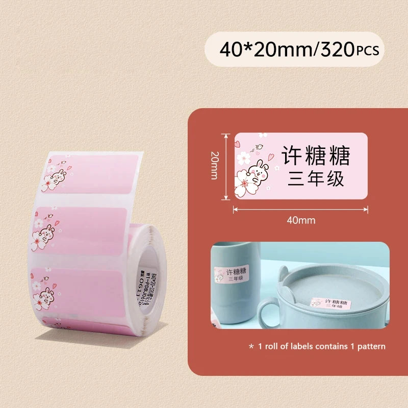 Original Niimbot B21/B3S/B1/B203 Colorful White Transparent Label Sticker  Self-adhesive Waterproof  Price Tag Thermal Paper