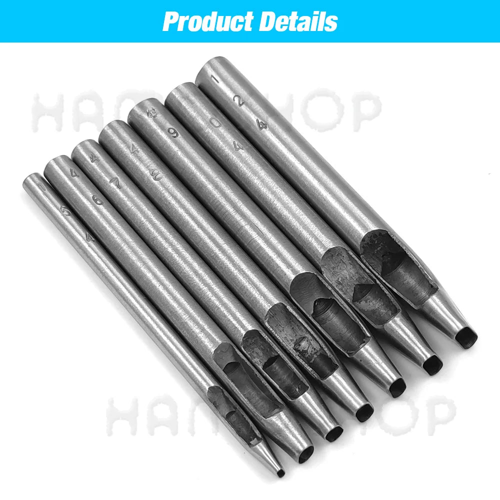 1pc 4mm/5mm Width Leather Oval Shape Hole Punch Steel Craft Hollow Hole Punch Leather Tools Leather Belt Hole Punch DIY Tools
