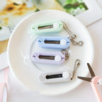 1pc Mini Portable Folding Scissors Creative In Pastel Colors Stainless Steel Paper Cutting Art Projects Office School Supplies