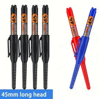 4-40Pcs White/Black/Blue/Red 45mm Deep Hole Marker Pens Long Nib Head Carpenter Pen Waterproof for Measuring Woodworking Office
