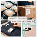 M110 M100 M220 Refill 10 Rolls 50x80mm Thermal Stickers 100Pcs/Roll Multipurpose Shipping Office School Commercial Labels