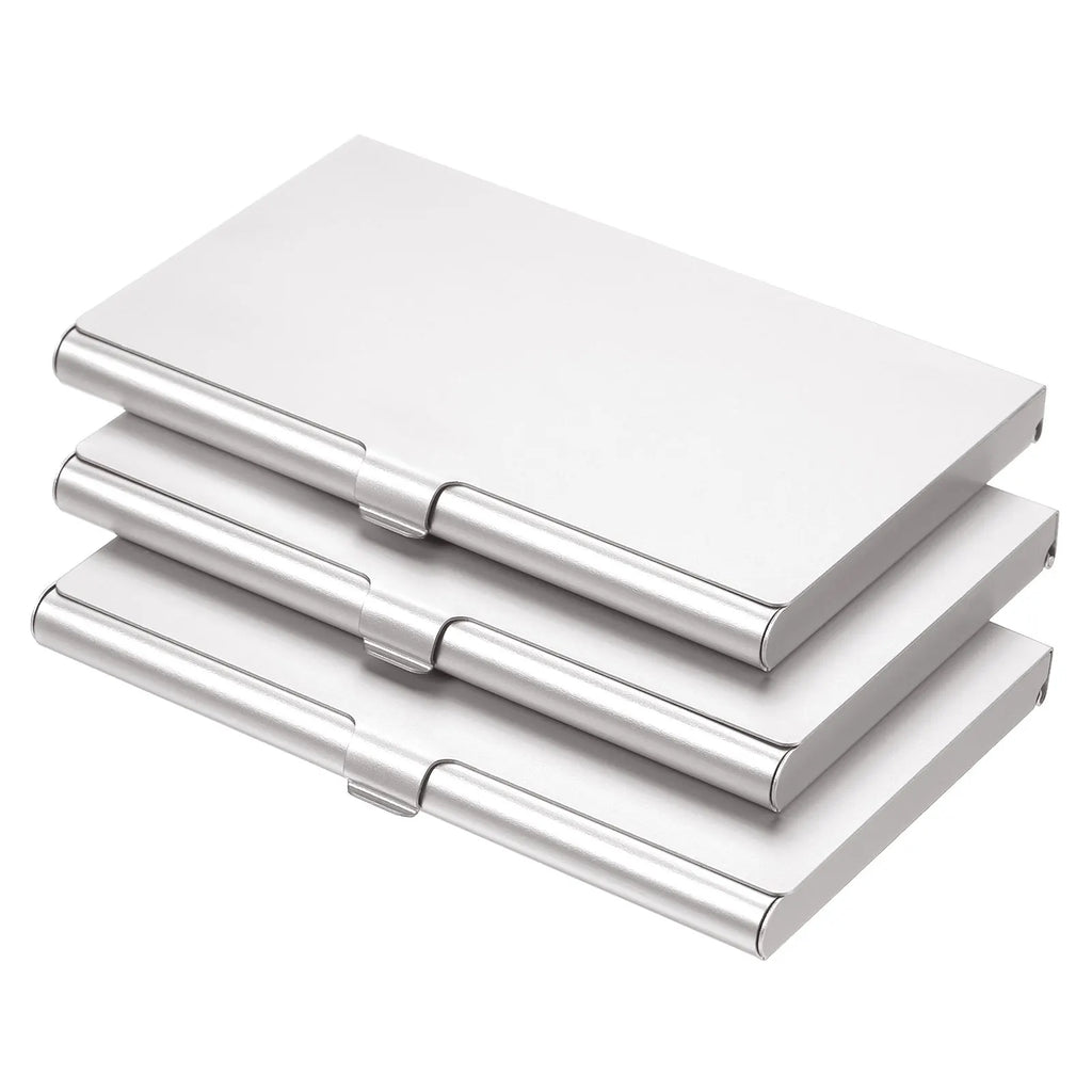 1/2/3Pcs Business Card Holder Metal Box Cover Credit Card Holder Aluminum Alloy Flip Cover Slim Name Cards Case for Women Men