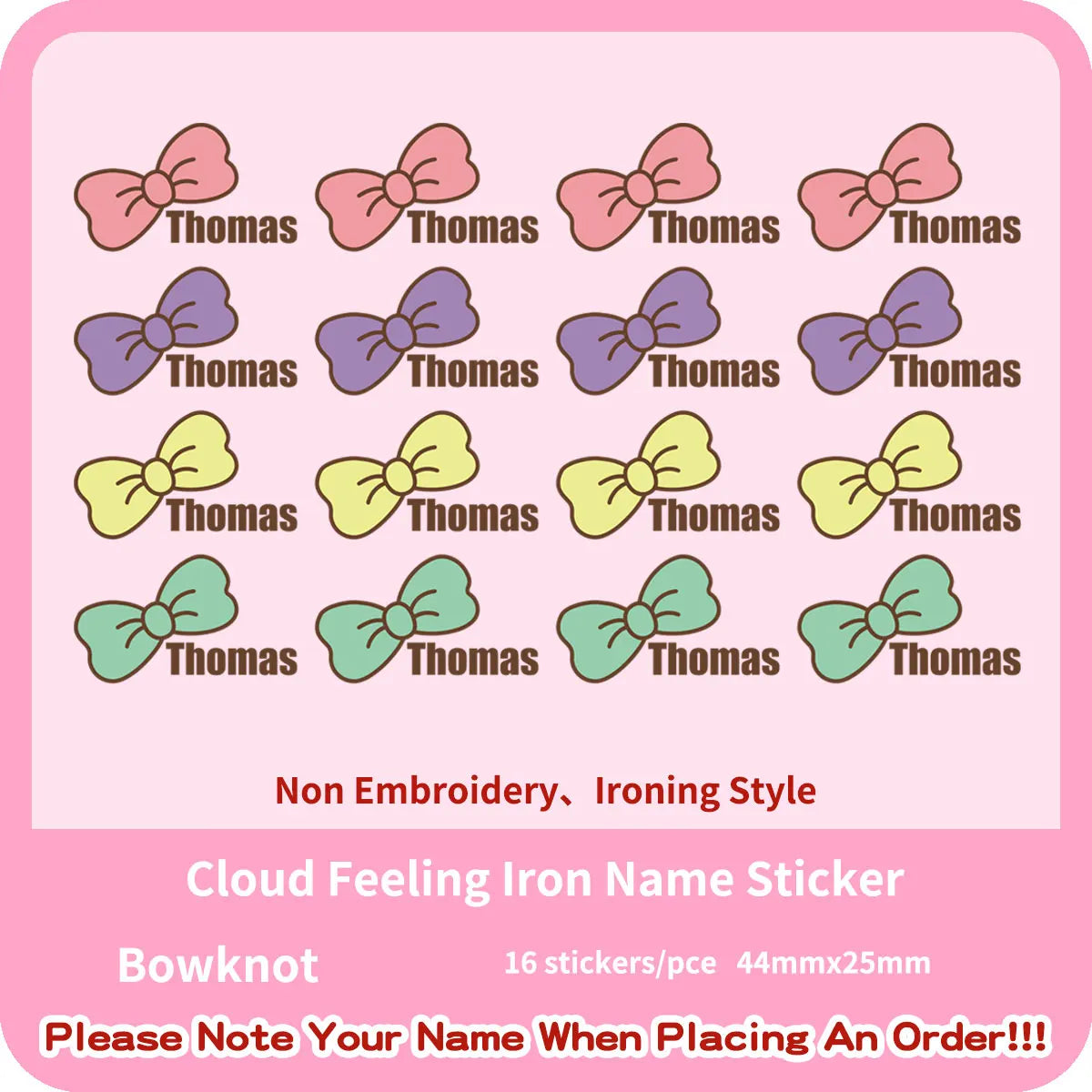 Custom Thermal Embroidery Iron Name Tag Sticker Personalized Washable Sewing Clothing Children Stickers Clothes Babysuit Labels
