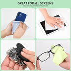 18 Pack of Microfiber Cleaning Cloths (7" x 6") Multicolor Eyeglass Cleaning Cloths for Eyeglasses, Camera Lenses, Mobile Phones