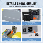 SucceBuy ZCUT-9 Automatic Tape Cutting Machine Paper Slitting Dispenser 6-60mm Adhesive Electric Tape Cutter for Product Package