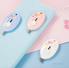 3 pcs Sakura Alloy Mini Portalble Utility Knife DIY Cutter Letter Envelope Opener Mail Knife Pocket School Office Supplies