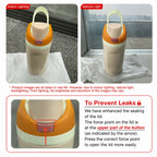 480/710ml Thermos Cup 304 Stainless Steel Straw/Direct Drinking Water Bottle One-touch Open Vacuum Mug for Outdoor,Car,Daily Use