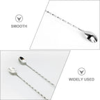 Stainless Steel Cocktail Stirring Spoon Bar Mixing Spoon for Coffee Tea Honey Beverages Dessert Stirrer Multi-Function Household