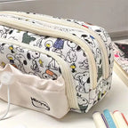 Snoopy Pencil Case Cartoon Large Capacity Pen Bag Stationery Bag Student Supplies Stationery Storage Bag Kawaii New Term Gifts