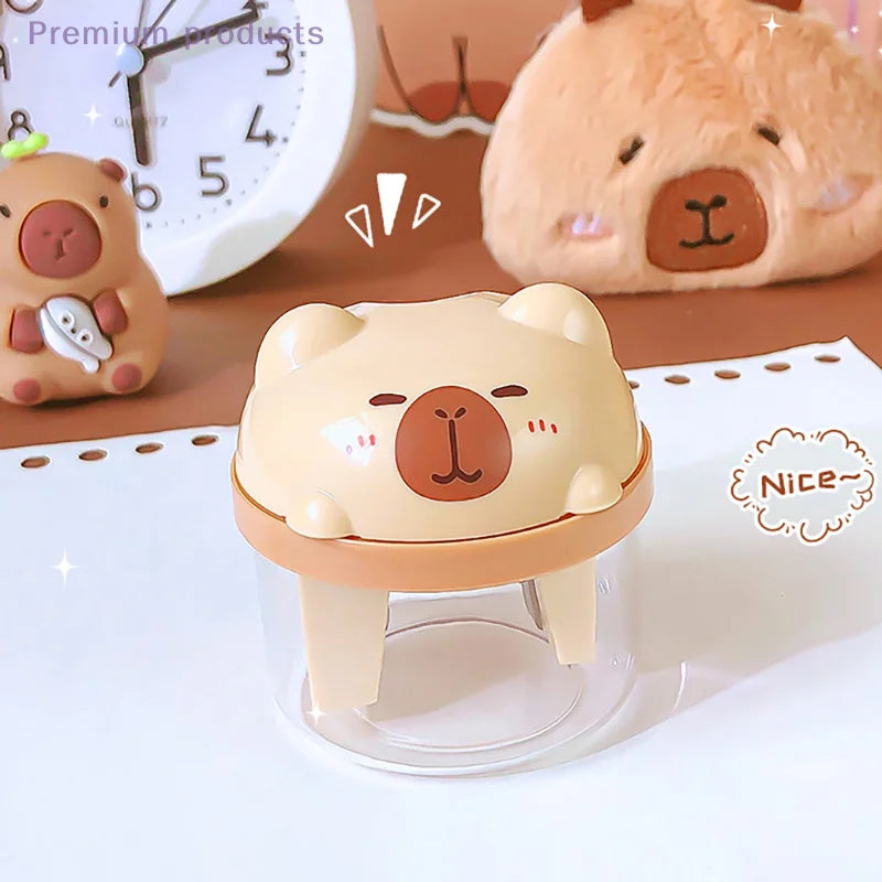 Portable Mini Manual Pencil Sharpener Cartoon Cute Capybara Pencil Sharpener Office School Supplies Student Stationery Gifts