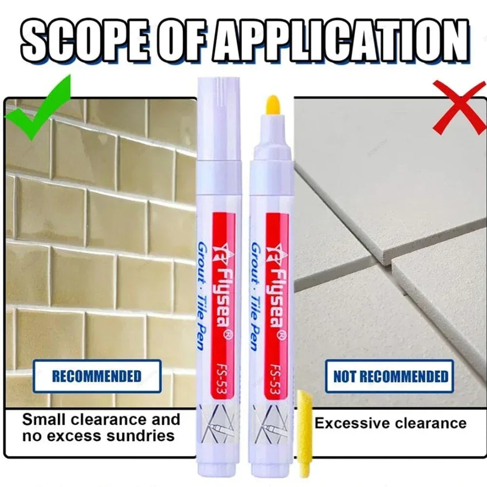 1-10Pcs 10 Colors Waterproof Tile Floor Marker Pen Wall Grout Pen for Kitchen Bathroom Ceramic Seam Paint Gap Repair Tools