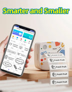 DOLEWA D2 Doodle Portable Printer Thermal Paper Printer Label Sticker Paper Print Wireless Label Maker Printer for DIY Photo Pri