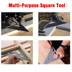 Triangle Ruler Measurement Tool Aluminium Alloy Carpenter Set Square Angle Woodworking Tools Try Square Triangular Metric