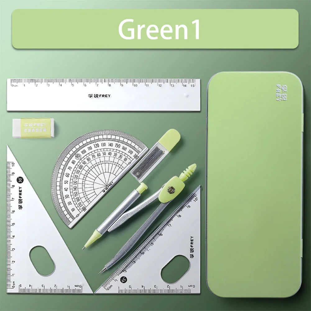 Compass Set Ruler Measurement Set Learning Professional Multifunctional Drawing Tool Set Ruler and Ruler Eight-pcs Set
