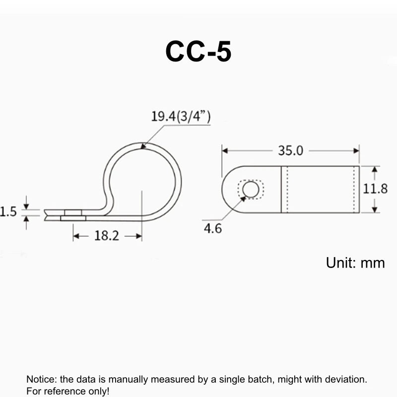 100pcs White R Shape Cable Clips Screw Fixing Nylon PA66 Plastic Desk Office Electric Wire Holder Fastener Management