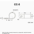 100pcs White R Shape Cable Clips Screw Fixing Nylon PA66 Plastic Desk Office Electric Wire Holder Fastener Management