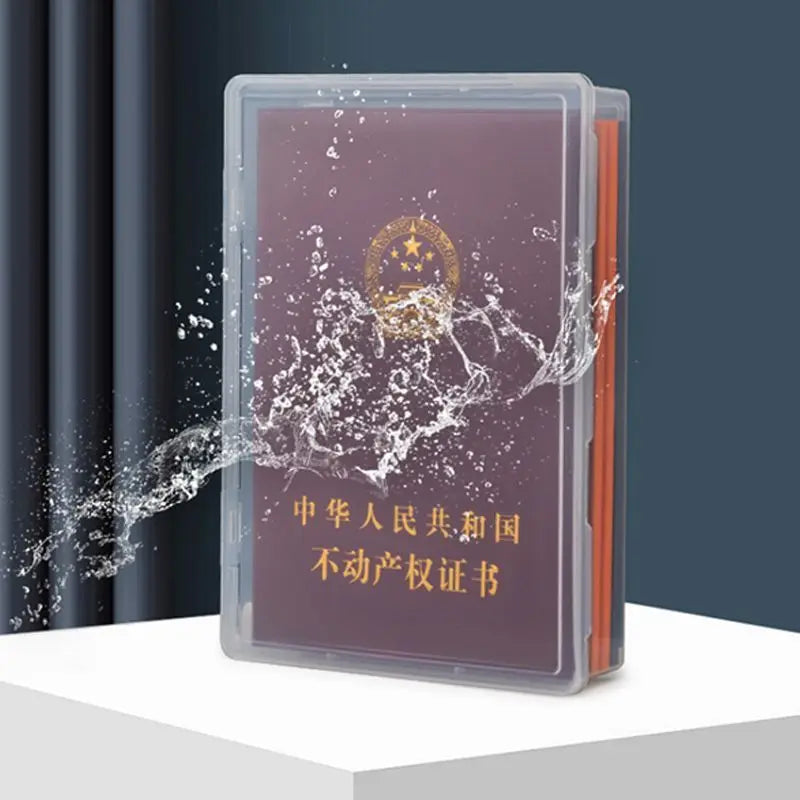 1Pc Transparent Storage Container Plastic Dustproof Box Stationery Jewelry Portable Large Capacity A4 A5 File Organizer Supplies