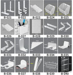 Desktop Pegboard Storage Kit: Stand-Up Clip - On Panels, Perfect for Home Office and Study Storage.