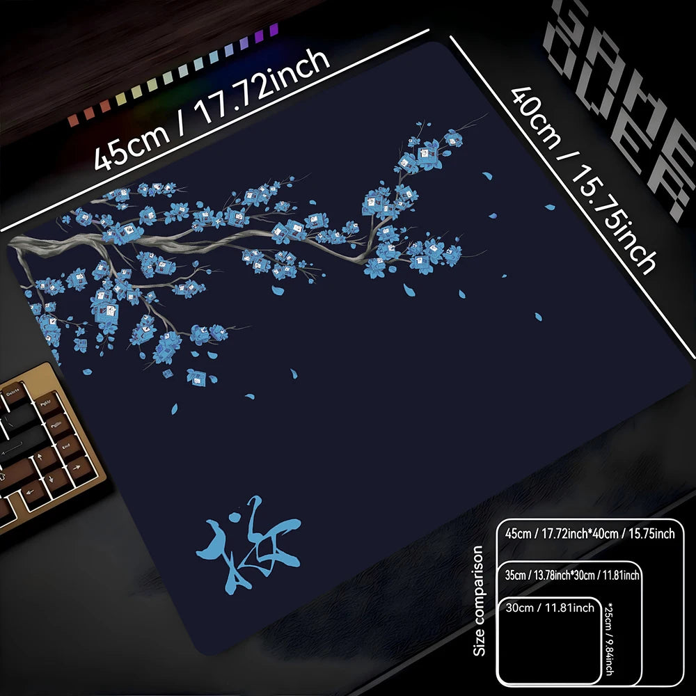 Japan Cherry Blossom 22X18 40X45 Game Small Mousepad Computer Sakura Desk Mat Table Keyboard Pad Laptop Cushion Non-slip Deskpad